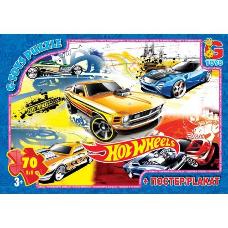 Пазлы из серии "Hot Wheels", 70 элементов