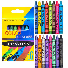 Восковые карандаши 16 цветов CRAYONS 2016A                                                          