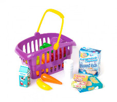 Игровой набор "Супермаркет" корзинка с продуктами 362B2, 3 цвета