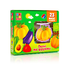 Набор магнитов MAXI "Овощи и фрукты" Vladi Toys VT3106-28, 23 шт