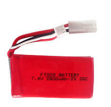 Аккумулятор для катера на радиоуправлении FT009 Hot RC Li-Po 2800mAh 7.4V