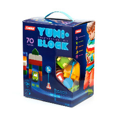 Конструктор дитячий "YUNI-BLOK" 71429, 70 великих деталей